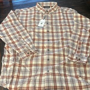 roundtree and yorke portuguese flannel men's  shirt - size 2XB big man size NWT